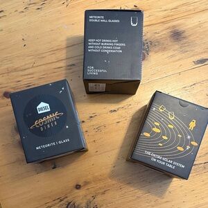 Diesel Cosmic Diner Meteorite Glass Set - Black and Gold